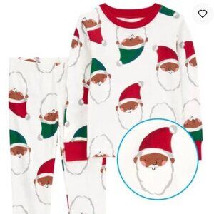 NWT Carter's Toddler 2-Piece Santa 100% Cotton Rib Snug Fit Cotton PJs